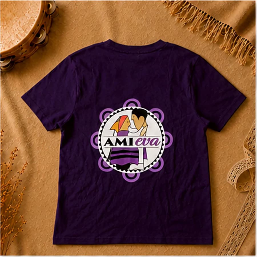 Camiseta jacarandá · Detrás
