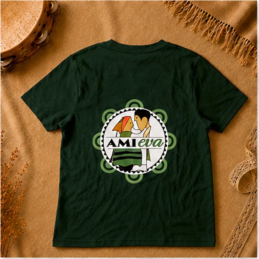 Camiseta verde prau · Detrás