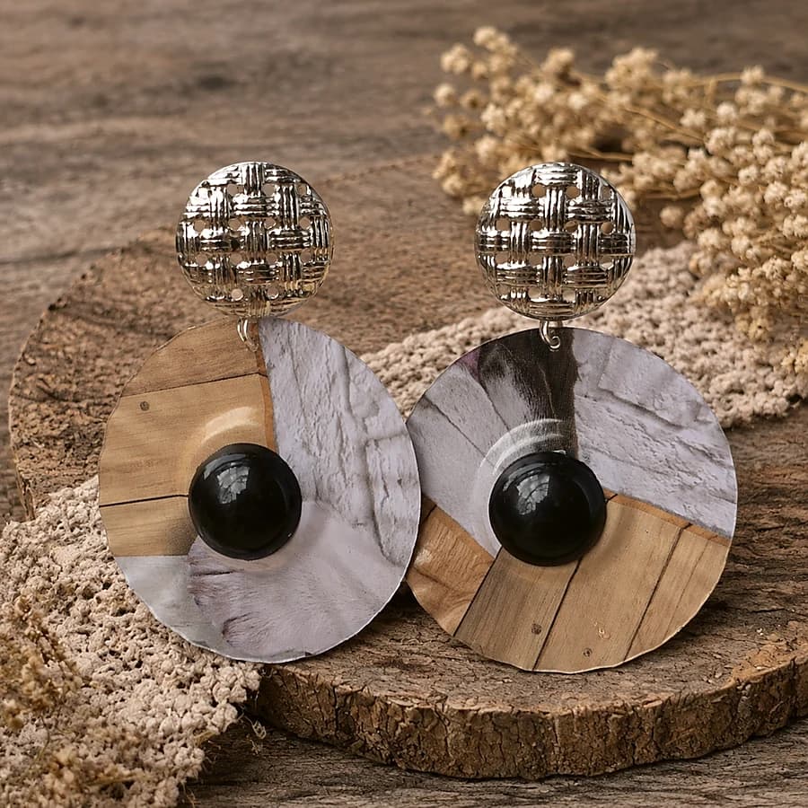 Pendientes madera y negro